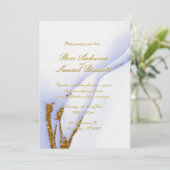 Handmade Alcohol Ink Glitter Wedding Invitation 招待状 (スタンド正面)