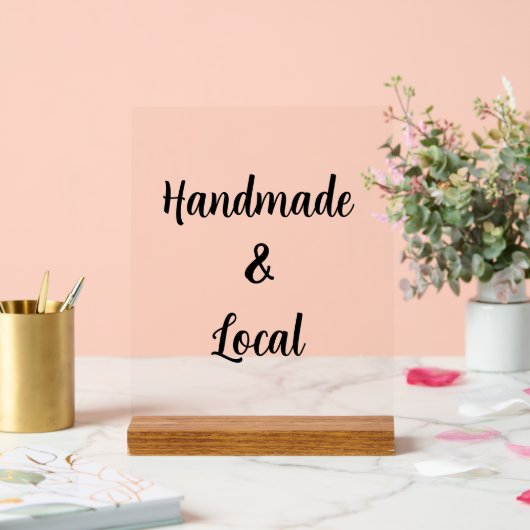 Handmade and Local Craft Fair Table アクリルサイン (ウェディング)