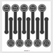 Handmade Black & Pudding Sealing シール (シート)