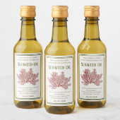 Handmade Botanical Seaweed Illustration Label ワインラベル (ボトル)