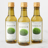 Handmade Botanical Seaweed Illustration Label ワインラベル (ボトル)