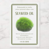 Handmade Botanical Seaweed Illustration Label ワインラベル (シングルラベル)