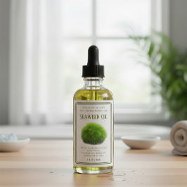 Handmade Botanical Seaweed Illustration Label ワインラベル