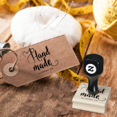 Handmade By Script | Heart Needle Calligraphy  ラバースタンプ