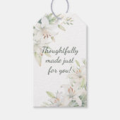 Handmade Care Instructions Lilies Hang Tag ギフトタグ (正面)