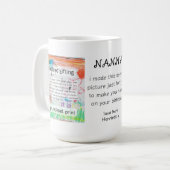 Handmade Child Drawing Colorful Creative Gifting  コーヒーマグカップ (正面左)