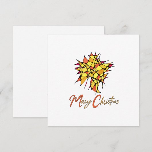 Handmade Christmas Card with Star Graphic シーズンカード (正面/裏面)