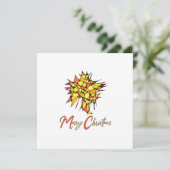 Handmade Christmas Card with Star Graphic シーズンカード (スタンド正面)