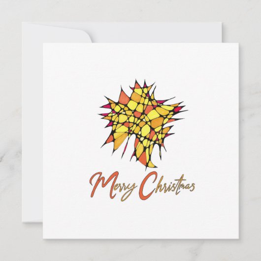 Handmade Christmas Card with Star Graphic シーズンカード (正面)