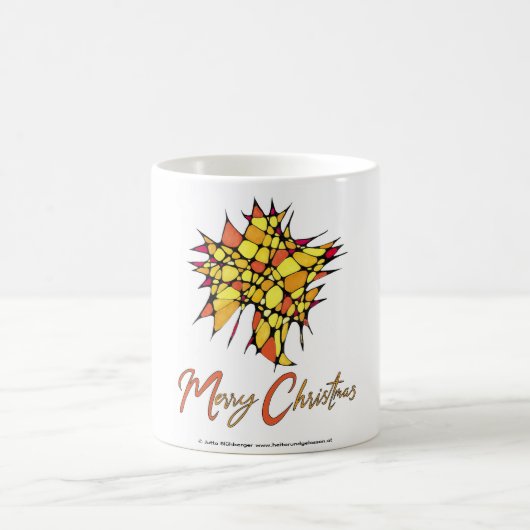 Handmade Christmas Cup with Star Graphic コーヒーマグカップ (中央)