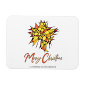 Handmade Christmas Magnet with Star Graphic マグネット (横)
