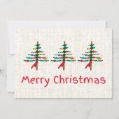 Handmade Christmas Trees – Rustic Christmas Design シーズンカード (正面)