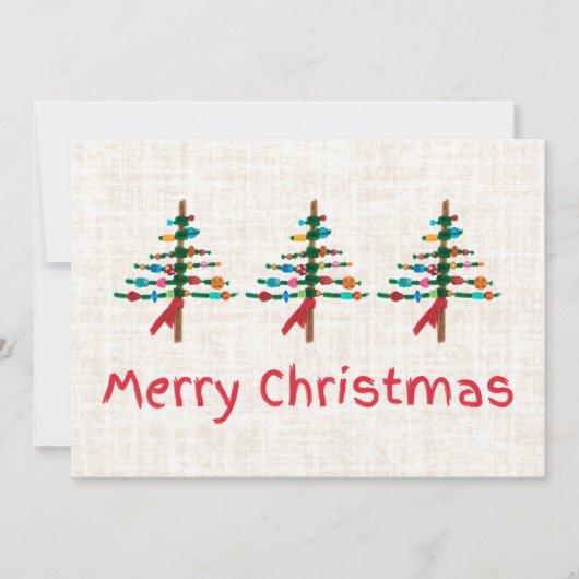 Handmade Christmas Trees – Rustic Christmas Design シーズンカード (正面)