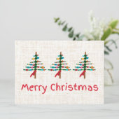Handmade Christmas Trees – Rustic Christmas Design シーズンカード (スタンド正面)