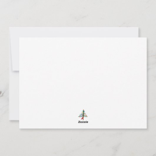 Handmade Christmas Trees – Rustic Christmas Design シーズンカード (裏面)