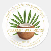 Handmade Coconut Melts Round Sticker ラウンドシール (正面)