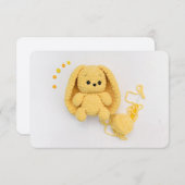 Handmade Crochet Bunny – Cozy Yarn Aesthetic エンクロージャーカード (正面/裏面)