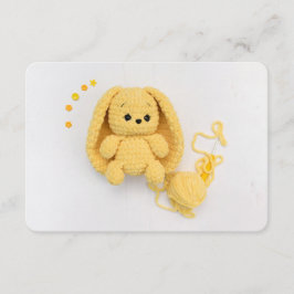 Handmade Crochet Bunny – Cozy Yarn Aesthetic エンクロージャーカード