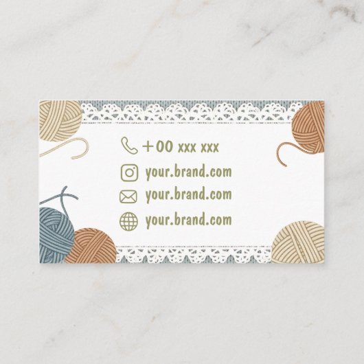  Handmade Crochet Business Card 名刺 (裏面)