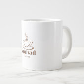 Handmade Design White Mug | Aesthetic Coffee Cup ジャンボコーヒーマグカップ (正面右)