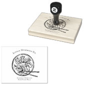 Handmade Dumplings Food Branding Rubber Stamp ラバースタンプ (押印)