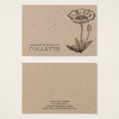 Handmade Flower Kraft Cardstock Earring Jewelry (正面&裏面)