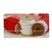 Handmade for You Red Spools裁縫ラベル ラベル (正面)