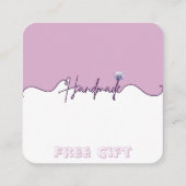 Handmade Free Gift Floral Small Business Packaging エンクロージャーカード (裏面)