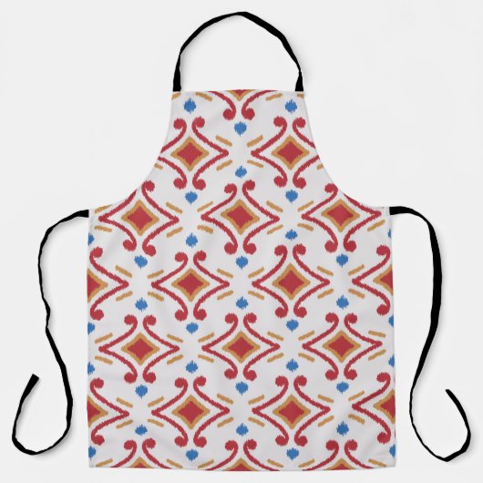 Handmade Ikat fabric. Ethnic seamless pattern. Azt エプロン (正面)