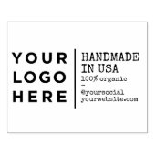 Handmade in Usa Your オーガニック Business Logoカスタム ラバースタンプ (インプリント)