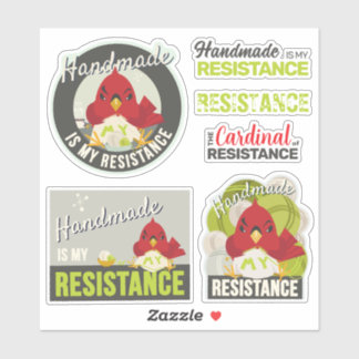 "Handmade is My Resistance" オリーブライム コレクション シール