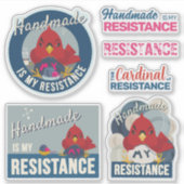 "Handmade is My Resistance" Blue Collection シール (正面)