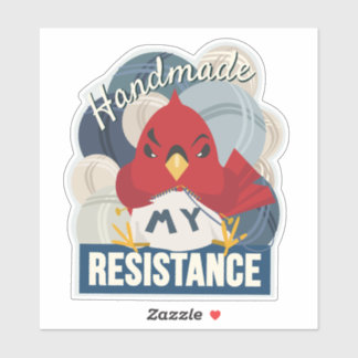 Handmade is My Resistance-Blue Contour sticker シール