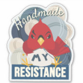 Handmade is My Resistance-Blue Contour sticker シール (正面)