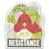 Handmade is My Resistance-Contour shape sticker シール (正面)