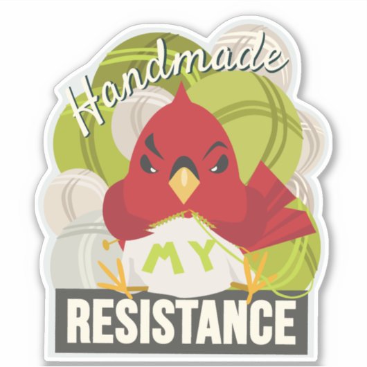 Handmade is My Resistance-Contour shape sticker シール (正面)