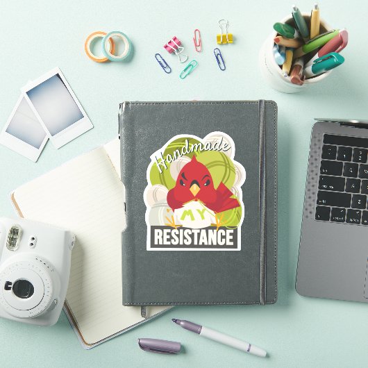 Handmade is My Resistance-Contour shape sticker シール (iPadカバー)