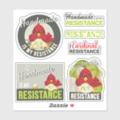 "Handmade is My Resistance" olive lime Collection シール (シート)