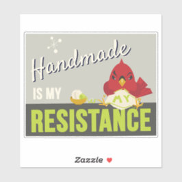 Handmade is My Resistance-Rectangle sticker シール