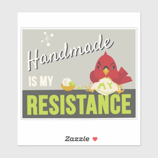 Handmade is My Resistance-Rectangle sticker シール (シート)