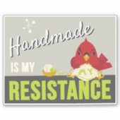 Handmade is My Resistance-Rectangle sticker シール (正面)