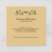 Handmade Jewelry Handmade Modern Business Card  スクエア名刺 (裏面)