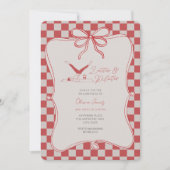 Handmade lattes and pilates bithday 招待状 (正面)