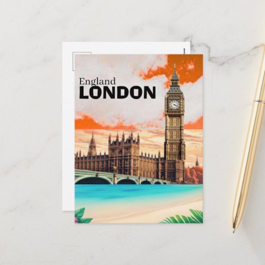 Handmade London Watercolour Postcard Set シーズンポストカード (正面/裏面インサイチュ)