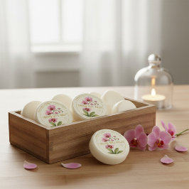 Handmade Orchid Wax Melts Round Sticker ラウンドシール