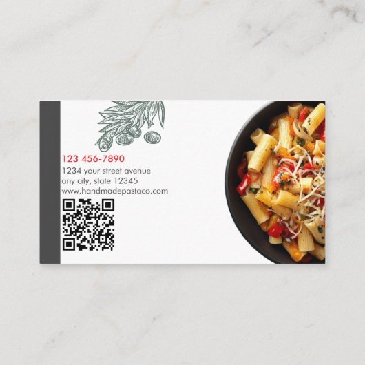 Handmade Pasta Shop 名刺 (裏面)