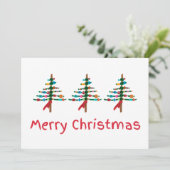 Handmade Photo Christmas – Modern Tree Greeting シーズンカード (スタンド正面)