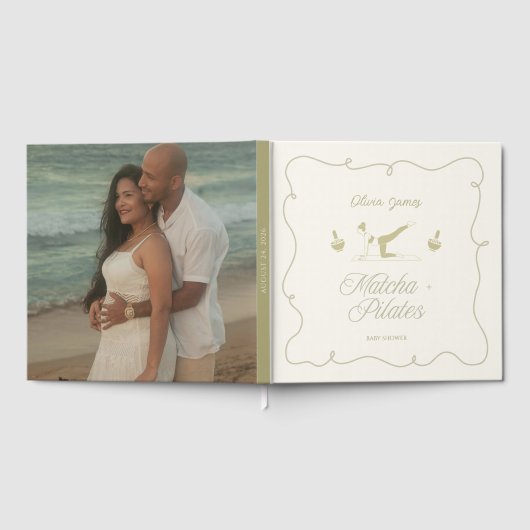 Handmade pilates baby shower ゲストブック (全面)