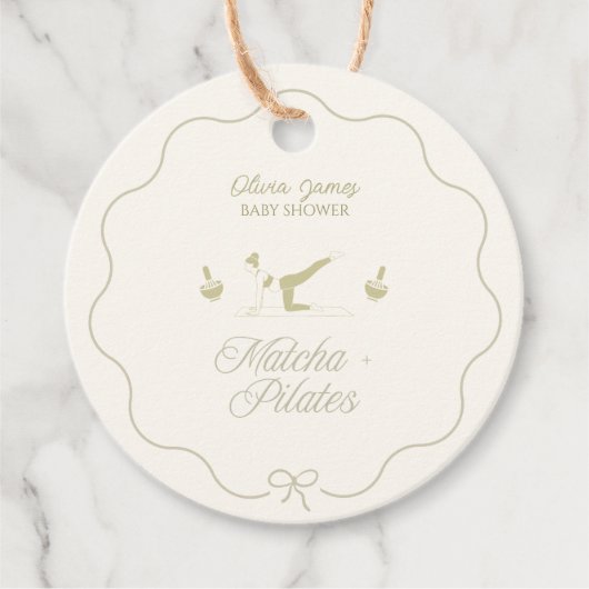 Handmade pilates baby shower フェイバータグ (正面)
