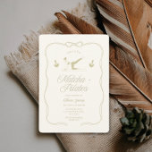 Handmade pilates baby shower 招待状